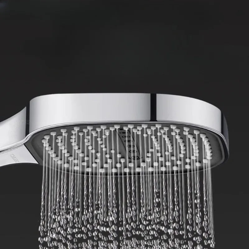 Cabezal de ducha de alta presión con Panel grande de 13CM con filtro, 3 modos, boquilla de lluvia con pulverizador de gran flujo, cabezal de ducha cuadrado para baño