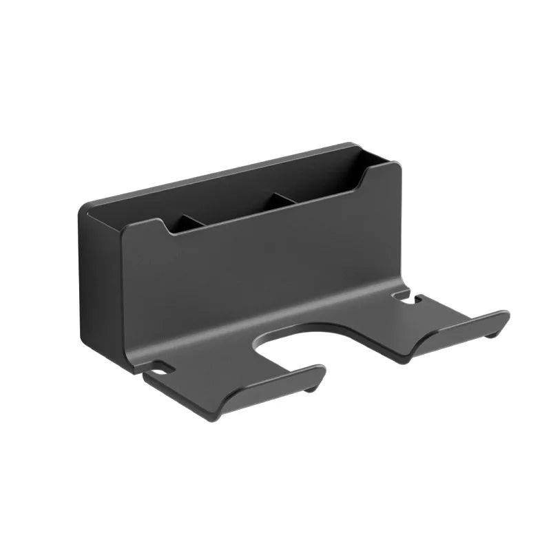 Soporte para secador de pelo montado en la pared, soporte para alisador de pelo, organizador de baño, estantes de organización de baño