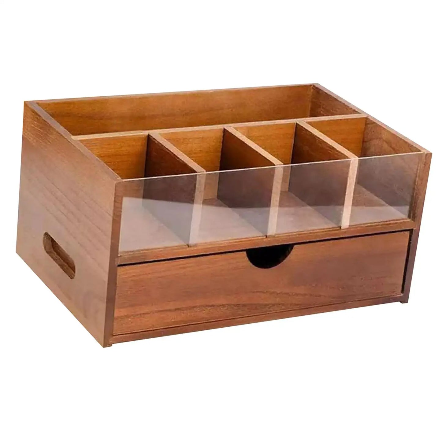 Organizador de barra de café, soporte de almacenamiento de condimentos de té versátil de madera rústica, estante de almacenamiento para escritorio, oficina, cocina, cafetería, tazas