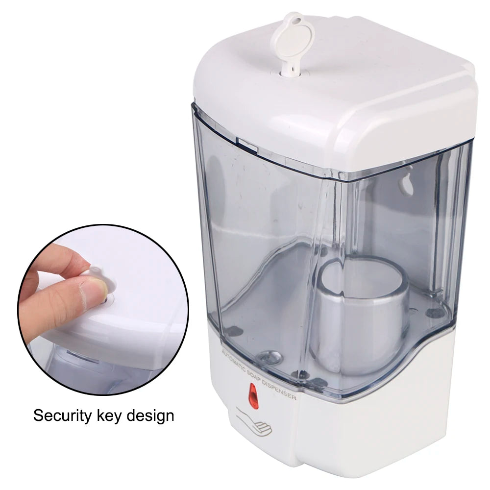 Bomba de loción sin contacto de montaje en pared, líquido sin contacto para cocina, baño, dispensador automático de jabón con Sensor IR, 700ml