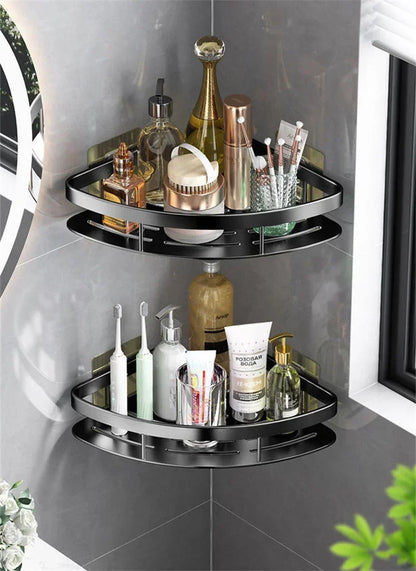Nuevo Soporte adhesivo para champú y baño, estantes Caddy para ducha, almacenamiento sin taladro, soporte esquinero para toallas, estantes para 3/2/1 Uds.