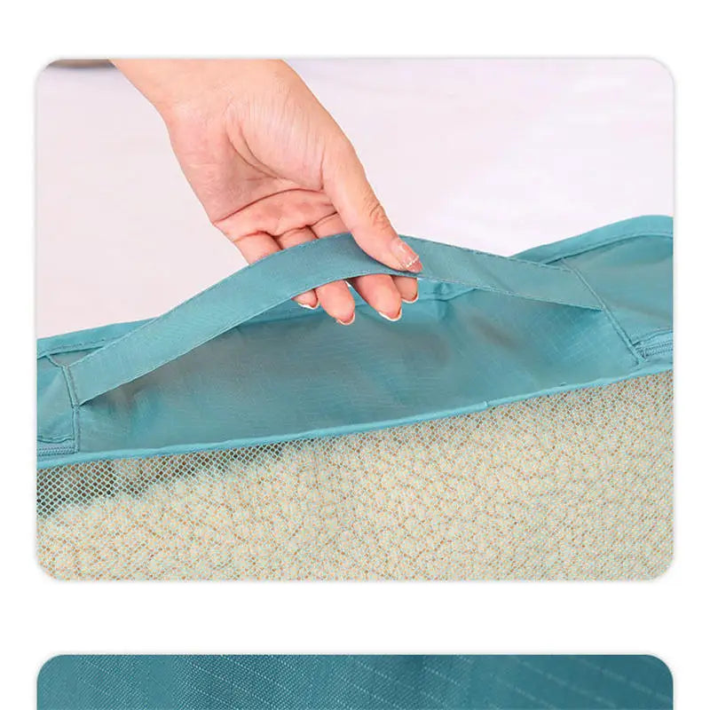 Bolsa de almacenamiento con asa de viaje, Maleta de equipaje, bolsa de malla de clasificación, organizador de ropa y zapatos, organizador de gran capacidad, 1 ud.