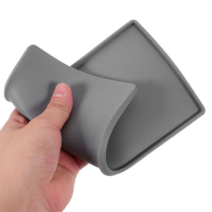Bandeja de silicona grande, mostrador de cocina antideslizante Rectangular para platos, tazón, taza, vajilla, almacenamiento, organización, estera de secado