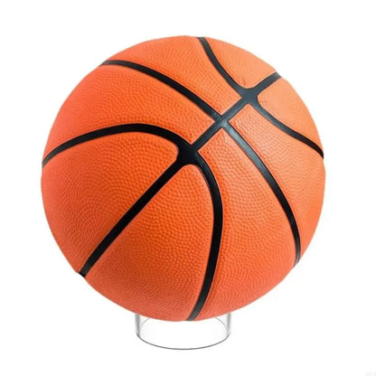 Soporte de bola acrílica para fútbol, baloncesto, Rugby, fútbol, soporte de exhibición redondo transparente