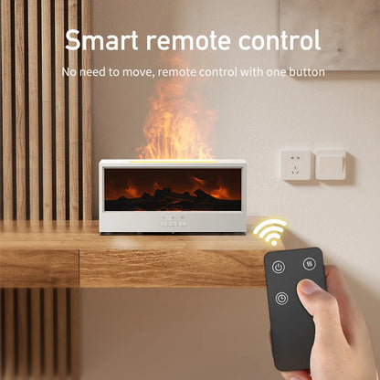 VISSKO-humidificador de aire creativo para chimenea, difusor de aceites esenciales con apagado automático sin agua y luz LED, Control remoto para regalo