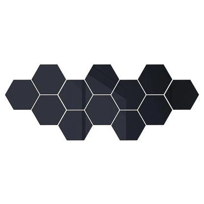 Hexágono acrílico 3D espejo pegatina de pared decoración del hogar DIY autoadhesivo espejo calcomanía decoración pegatinas arte decoración de pared grande 6/12 piezas