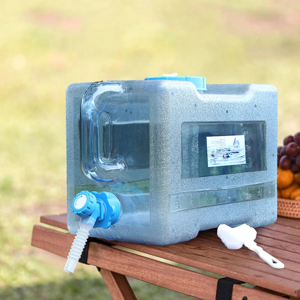 Contenedor de agua portátil con grifo, gran capacidad para acampar, almacenamiento de agua para cocinar, 6/8/13/18L