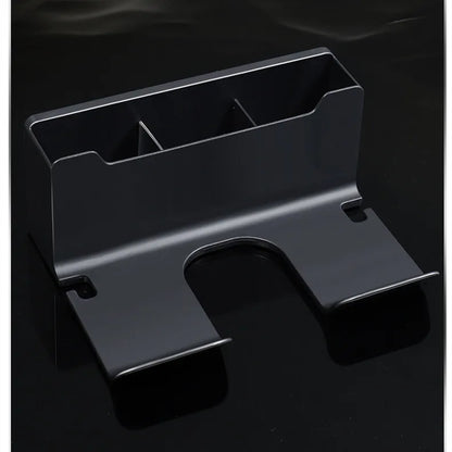 Soporte para secador de pelo montado en la pared, soporte para alisador de pelo, organizador de baño, estantes de organización de baño