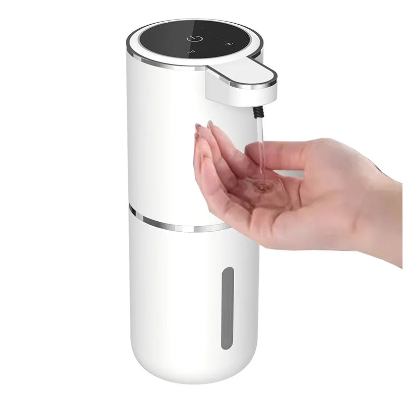 Dispensador de jabón inteligente automático recargable por USB, pantalla de luz de 380ML, sin contacto, para escritorio o montado en la pared, para cocina y baño