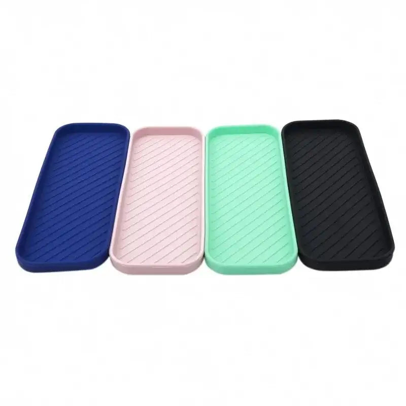 Bandeja de drenaje de silicona para vajilla, taza de agua, frutas, verduras, organizador de fregadero de cocina, soporte de esponja de almacenamiento, dispensador de jabón