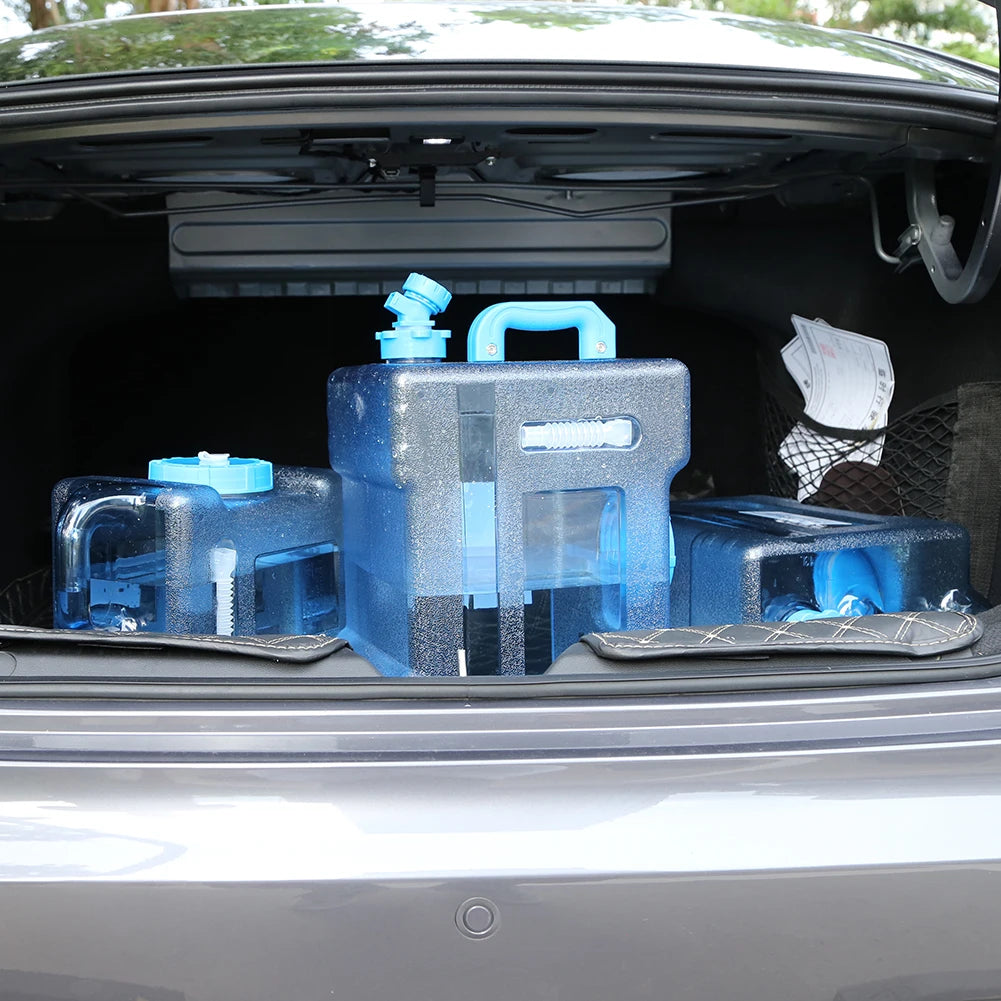 Contenedor de agua portátil con grifo, gran capacidad para acampar, almacenamiento de agua para cocinar, 6/8/13/18L