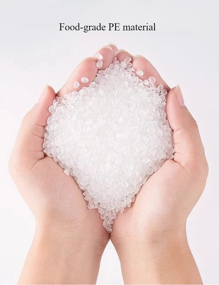 Bolsa de plástico de fondo cuadrado PE, bolsa transparente de cuatro lados, bolsa antipolvo y a prueba de humedad, paquete de plástico grande para polvo, 10 Uds.