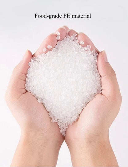 Bolsa de plástico de fondo cuadrado PE, bolsa transparente de cuatro lados, bolsa antipolvo y a prueba de humedad, paquete de plástico grande para polvo, 10 Uds.