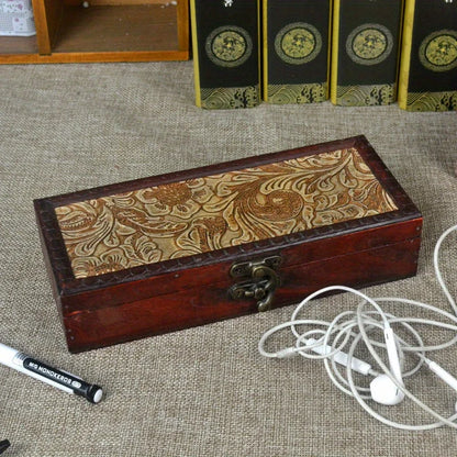 Caja de bolígrafos antigua Retro, organizador de almacenamiento de escritorio para joyería, suministros de oficina y artículos diversos, 1 ud.