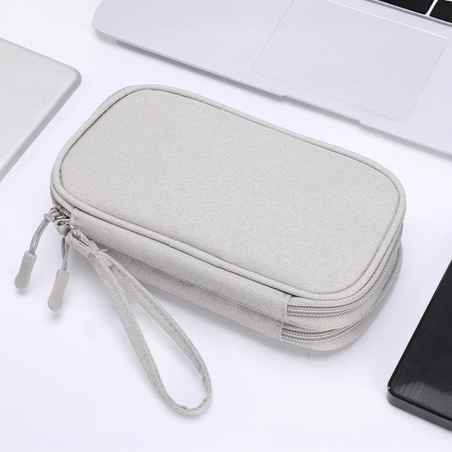 Bolsa organizadora de cables de datos, bolsa de almacenamiento de viaje, funda de accesorios electrónicos multifuncional para cargador de teléfono, Cables USB