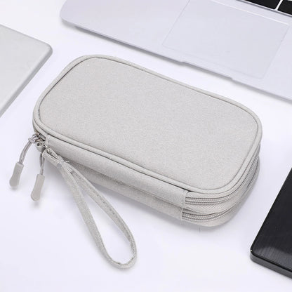 Bolsa organizadora de cables de datos, bolsa de almacenamiento de viaje, funda de accesorios electrónicos multifuncional para cargador de teléfono, Cables USB