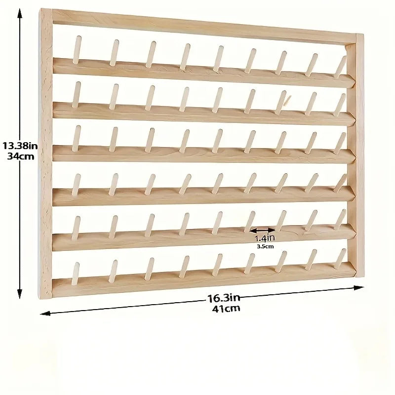 Estante de husillo para el hogar, carrete de madera para colgar en la pared, estante de hilo de coser, estante de almacenamiento, accesorios para el cabello, organizador de exhibición de peluca