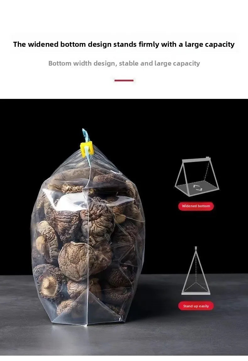 Bolsa de comida disponible en varios tamaños, bolsas Ziplock de calidad alimentaria para organización de almacenamiento de cocina, bolsa de aperitivos reutilizable de 10/15/20/45 Uds.