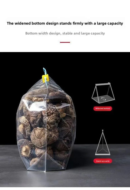 Bolsa de comida disponible en varios tamaños, bolsas Ziplock de calidad alimentaria para organización de almacenamiento de cocina, bolsa de aperitivos reutilizable de 10/15/20/45 Uds.