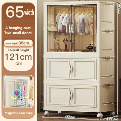 Gabinete de almacenamiento, caja de almacenamiento plegable para el hogar, sala de estar, gabinete de juguetes, estante de almacenamiento, gabinete de aperitivos, almacenamiento de cocina sin instalación