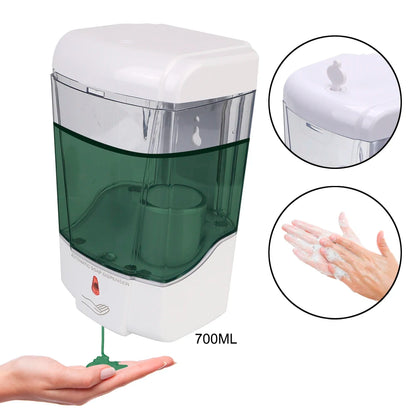 Bomba de loción sin contacto de montaje en pared, líquido sin contacto para cocina, baño, dispensador automático de jabón con Sensor IR, 700ml