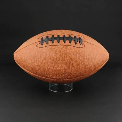 Soporte de bola acrílica para fútbol, baloncesto, Rugby, fútbol, soporte de exhibición redondo transparente