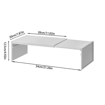 Estante de gabinete extensible, ahorro de espacio, estante en capas apilable, antideslizante, ligero, resistente, accesorios de almacenamiento de cocina