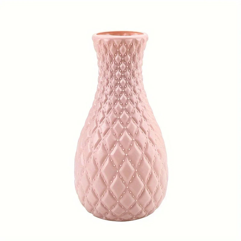 Florero de plástico de cerámica de imitación, adecuado para arreglo floral creativo, decoración de habitaciones, bodas y escenas, 1 ud.