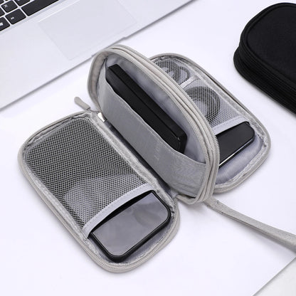 Bolsa organizadora de cables de datos, bolsa de almacenamiento de viaje, funda de accesorios electrónicos multifuncional para cargador de teléfono, Cables USB