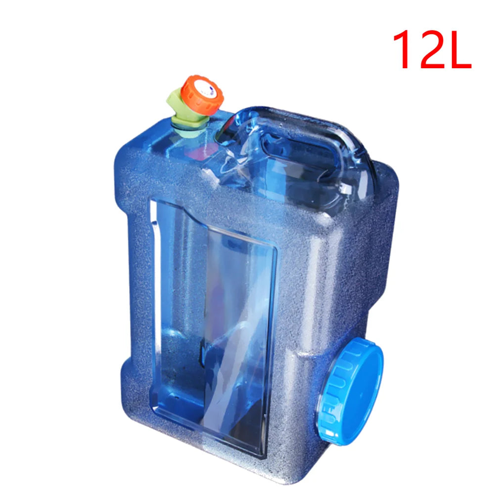 Contenedor de agua portátil con grifo, gran capacidad para acampar, almacenamiento de agua para cocinar, 6/8/13/18L