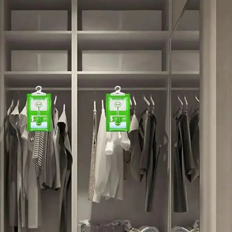 Bolsa colgante absorbente de humedad para armario, bolsas antihumedad a prueba de moho, bolsa seca, deshumidificación para armario, desecante interior, 10 Uds.