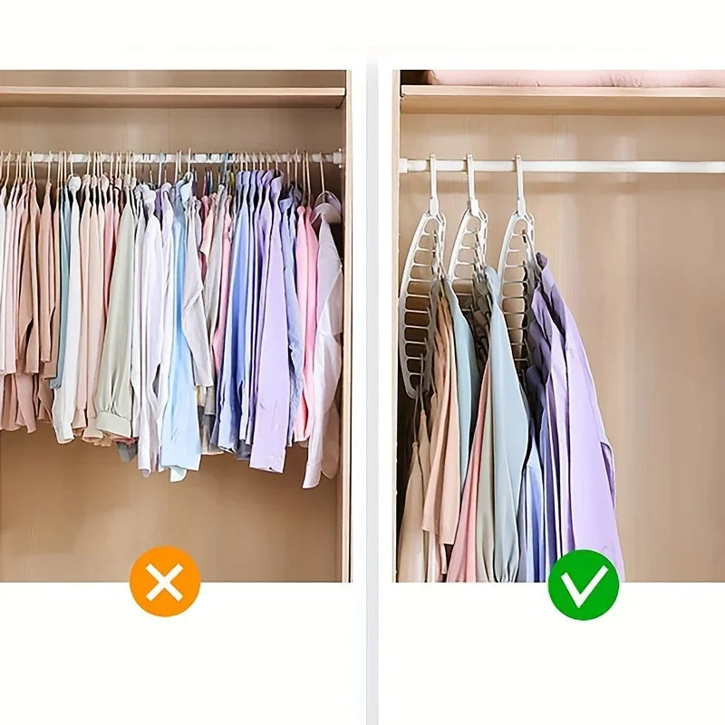 Colgador de ropa plegable con múltiples agujeros, estante de almacenamiento antideslizante, estantes para ropa que ahorran espacio, organizadores para armario, pantalones vaqueros, bufanda