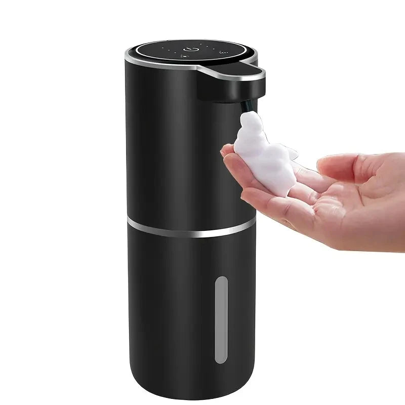 Dispensador de jabón inteligente automático recargable por USB, pantalla de luz de 380ML, sin contacto, para escritorio o montado en la pared, para cocina y baño