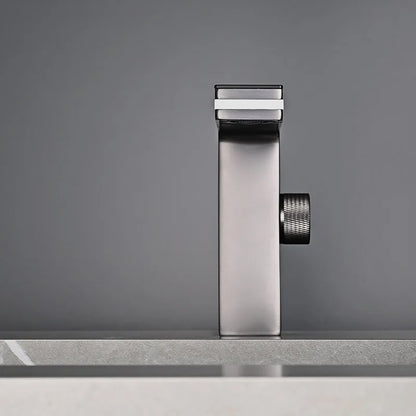 Grifo de lavabo de baño con pantalla Digital, LED inteligente, montado en cubierta de latón, grúa de lavabo, mezclador de agua fría y caliente, grifo de tocador para fregadero