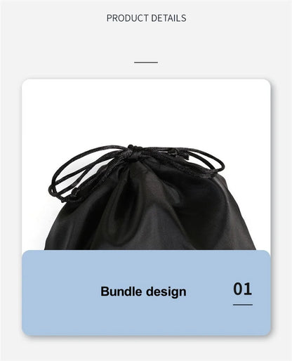 StoBag 10/5 Uds. Bolsas largas de nailon negro con cordón impermeable a prueba de polvo paraguas almacenamiento de embalaje bolsa organizadora de viaje reutilizable