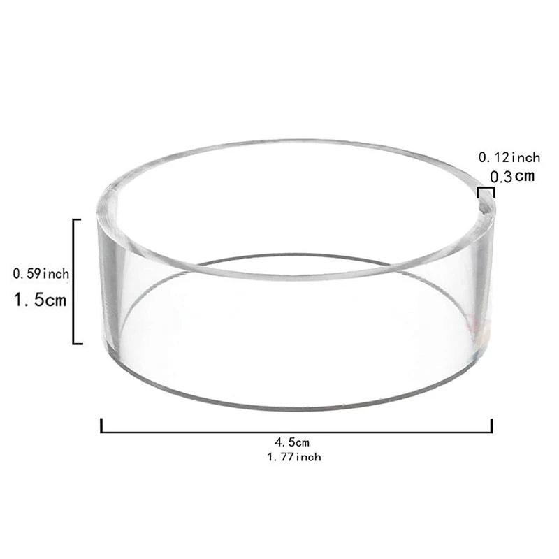 Soporte de bola acrílica para fútbol, baloncesto, Rugby, fútbol, soporte de exhibición redondo transparente