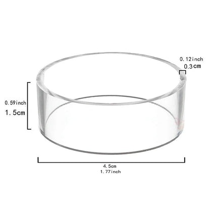 Soporte de bola acrílica para fútbol, baloncesto, Rugby, fútbol, soporte de exhibición redondo transparente