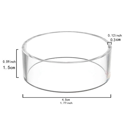 Soporte de bola acrílica para fútbol, baloncesto, Rugby, fútbol, soporte de exhibición redondo transparente