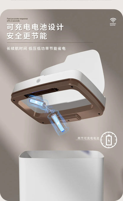 Cubo de basura inteligente de 15L, contenedor automático con Sensor sin contacto, impermeable, inodoro, para baño, cocina, dormitorio, cesta de basura moderna