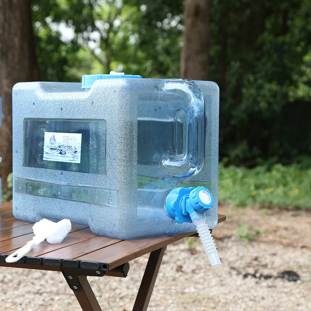 Contenedor de agua portátil con grifo, gran capacidad para acampar, almacenamiento de agua para cocinar, 6/8/13/18L