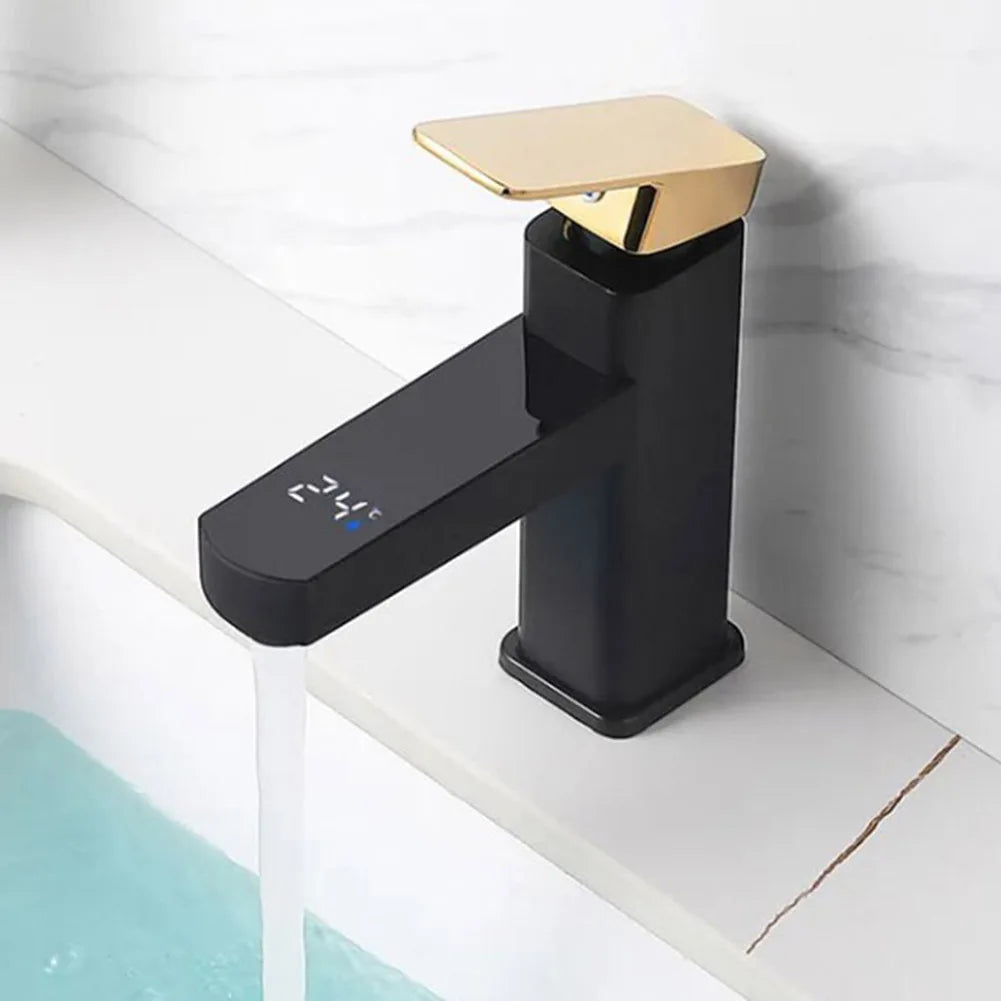 Grifo digital de temperatura inteligente con pantalla LED para un control preciso de la temperatura del agua en el baño y la cocina