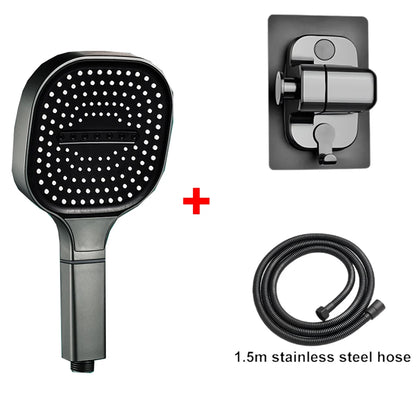 Cabezal de ducha de alta presión con Panel grande de 13CM con filtro, 3 modos, boquilla de lluvia con pulverizador de gran flujo, cabezal de ducha cuadrado para baño