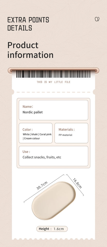 Bandeja de almacenamiento de plástico ovalada, bandeja reutilizable para servir alimentos, bandeja de fruta y postre, organizador de cocina, bandeja de exhibición de joyería multiusos