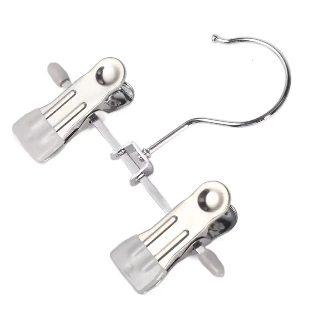 Clips antideslizantes para secado de ropa, soportes para botas 360 °   Clips giratorios para almacenamiento de sombreros, pinzas ajustables para ropa, Clip para pantalones de acero inoxidable