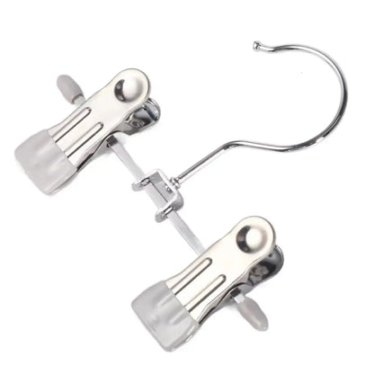 Clips antideslizantes para secado de ropa, soportes para botas 360 °   Clips giratorios para almacenamiento de sombreros, pinzas ajustables para ropa, Clip para pantalones de acero inoxidable