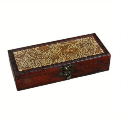Caja de bolígrafos antigua Retro, organizador de almacenamiento de escritorio para joyería, suministros de oficina y artículos diversos, 1 ud.