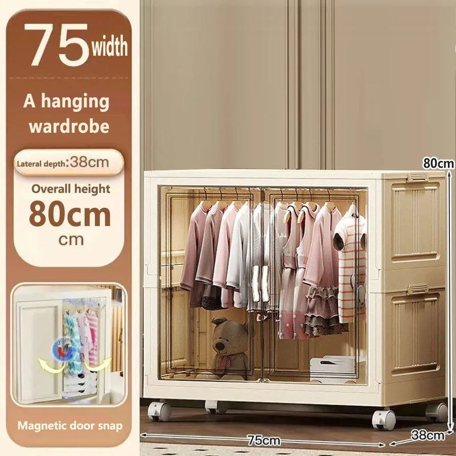 Gabinete de almacenamiento, caja de almacenamiento plegable para el hogar, sala de estar, gabinete de juguetes, estante de almacenamiento, gabinete de aperitivos, almacenamiento de cocina sin instalación