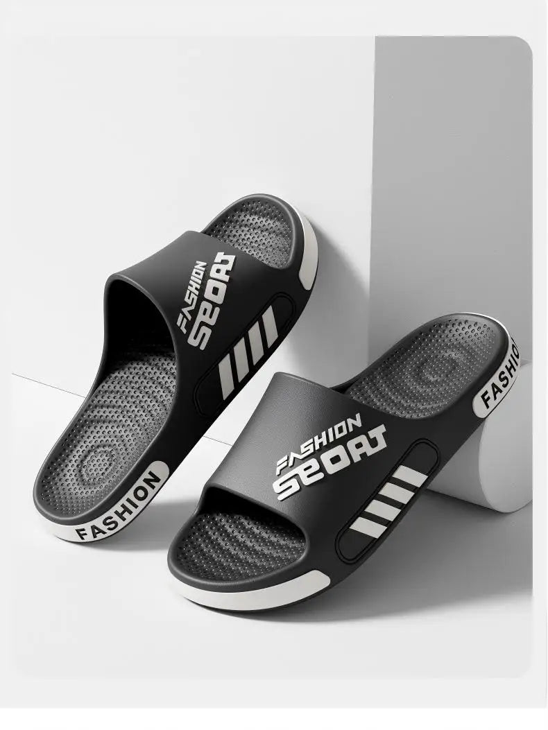 Zapatillas de alta gama para hombre, zapatillas de Eva de gran tamaño de diseño profesional, sandalias de pareja de estudiantes de moda, zapatillas antideslizantes para uso al aire libre para mujeres en verano