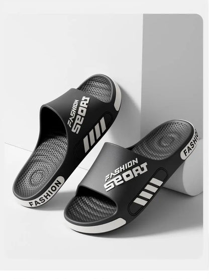 Zapatillas de alta gama para hombre, zapatillas de Eva de gran tamaño de diseño profesional, sandalias de pareja de estudiantes de moda, zapatillas antideslizantes para uso al aire libre para mujeres en verano