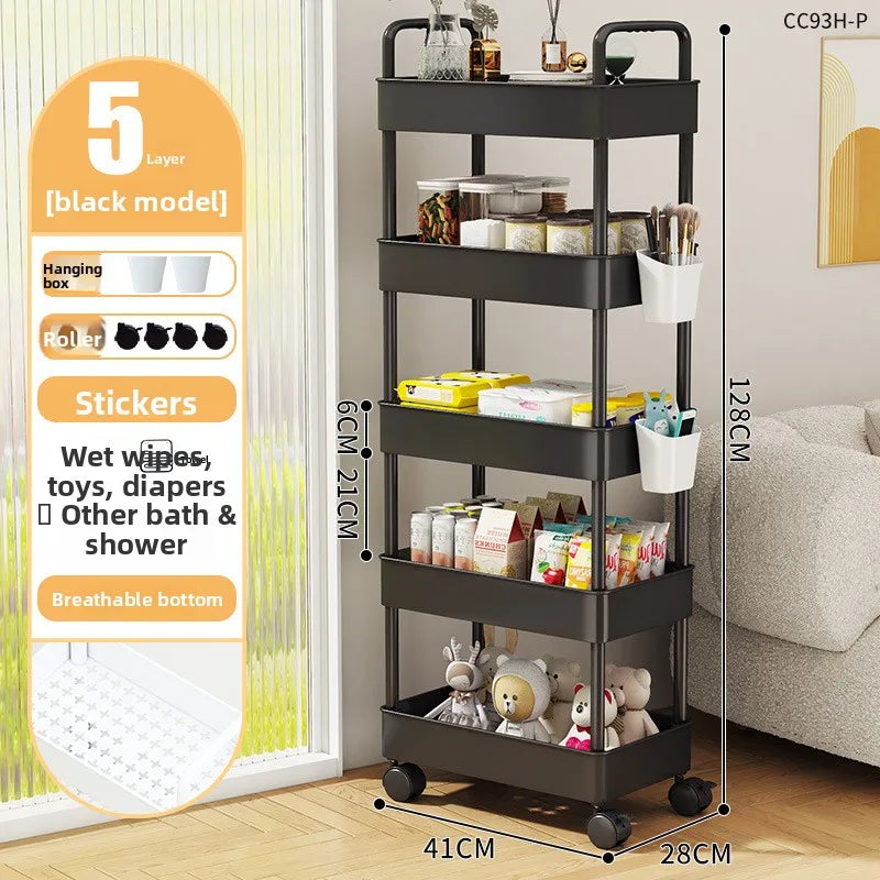 Estantería Móvil para Libros Debajo del Escritorio, Simple, para Uso Doméstico, Carrito Pequeño para Libros, Librería con Rue...